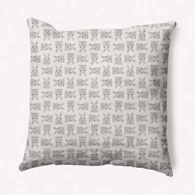16"x16" Criss Cross Bunnies Easter Square Throw Pillow - E By Design 7 16"x16" Criss Cross Bunnies Easter Square Throw Pillow - E By Design - Image 7
