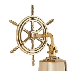 Brass Bell Wall Decor With Ship Wheel Backing - Olivia & May -Northlight Store GUEST 007c3d77 ae1a 460a a796 c6cd8556e0c1