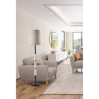 Vanessa Floor Lamp With Textured Ceramic - Adesso 1 Vanessa Floor Lamp With Textured Ceramic - Adesso