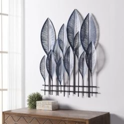 Nola Aesthetic Metal Leaves Wall Art Blue - StyleCraft -Northlight Store GUEST 00b321f2 34b2 4e86 b7f3 ab49ed24965a