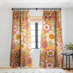 Mirimo Nostalgic 70s In Orange Single Panel Sheer Window Curtain - Deny Designs -Northlight Store GUEST 051c6215 486b 4598 ae77 1e8365a63c43