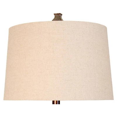 Berkshire Brown Table Lamp With White Hardback Fabric Shade - StyleCraft 1 Berkshire Brown Table Lamp With White Hardback Fabric Shade - StyleCraft