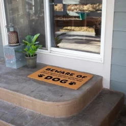 BirdRock Home Beware Of Dog Coir Front Door & Entry Doormat - 18" X 30" -Northlight Store GUEST 061ae833 c16c 448a 947f 1c23650debf9
