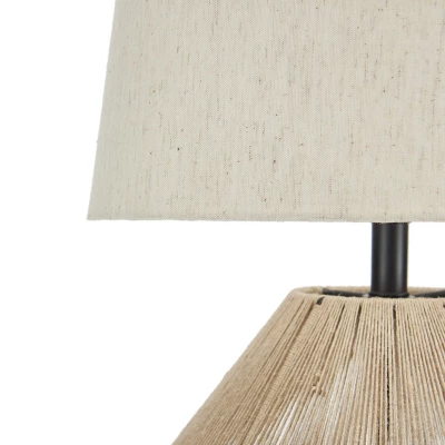 23" Natural Jute Woven Table Lamp - Nourison 6 23" Natural Jute Woven Table Lamp - Nourison - Image 6