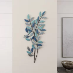 Metal Leaf Wall Decor With Gold Accent Blue - Olivia & May -Northlight Store GUEST 0675f94c f5cc 4f4f 8485 766acd90a383