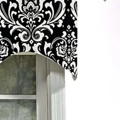 Ozbourne Cornice Syel 3" Rod Pocket Valance 50" X 17" Black By RLF Home