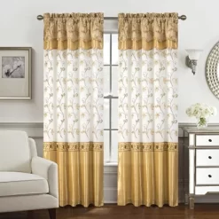 Priscilla Embroidered Panel With Double Valance - RT Designers Collection -Northlight Store GUEST 0734e29b 40b8 4285 a2a7 80cba10422ac