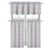 Kate Aurora Shabby Lattice Cotton Blend Kitchen Curtain Tier & Valance Set