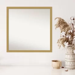 28" X 28" Non-Beveled Grace Brushed Gold Narrow Wall Mirror - Amanti Art -Northlight Store GUEST 0776483e 319b 4518 80f9 a297659605cf