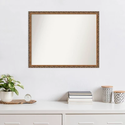 30" X 24" Non-Beveled Antique Bronze Wood Wall Mirror - Amanti Art 6 30" X 24" Non-Beveled Antique Bronze Wood Wall Mirror - Amanti Art - Image 6