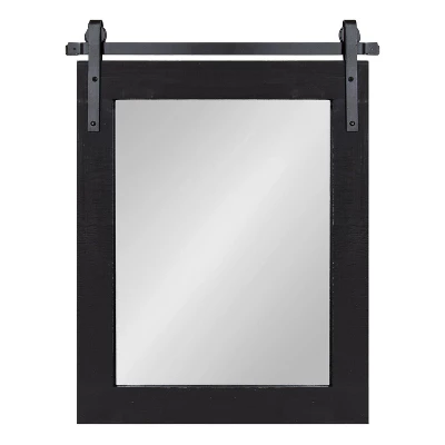 22" X 30" Cates Rectangle Wall Mirror Black - Kate & Laurel All Things Decor 1 22" X 30" Cates Rectangle Wall Mirror Black - Kate & Laurel All Things Decor