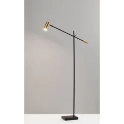58" X 63" Collette Floor Lamp (Includes LED Light Bulb) Black - Adesso
