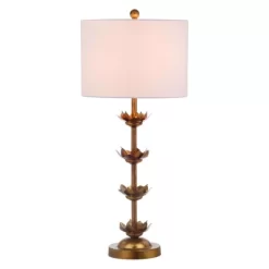 (Set Of 2) 32" Lani Leaf Table Lamp Antique Gold (Includes LED Light Bulb) - Safavieh -Northlight Store GUEST 08a2c80f 0e14 471a ad57 83694914f2ef