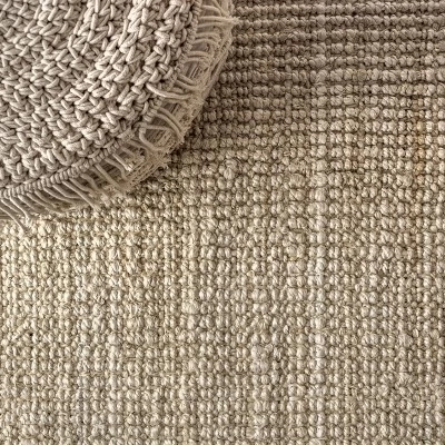 Hiro Hand Woven Chunky Jute Area Rug - JONATHAN Y 5 Hiro Hand Woven Chunky Jute Area Rug - JONATHAN Y - Image 5