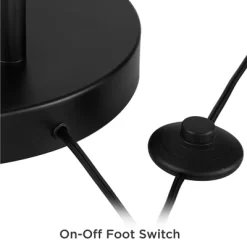 360 Lighting Cora Modern Arc Floor Lamp With Riser 76 1/2" Tall Black Metal White Linen Drum Shade For Living Room Reading Bedroom Office House Home -Northlight Store GUEST 0a424458 0b6c 4aeb 9009 e2448c019225