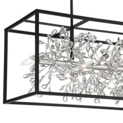 Possini Euro Design Carrine Black Silver Linear Pendant Chandelier 38 1/2" Wide Modern Clear Crystal 8-Light Fixture For Dining Room Kitchen Island -Northlight Store GUEST 0a480c79 d7c9 45fb 93d7 94bae2d691b6