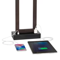 360 Lighting Todd Modern Table Lamps 30" Tall Set Of 2 Bronze With USB And AC Power Outlet In Base Oatmeal Shade For Bedroom Living Room Bedside Desk -Northlight Store GUEST 0ac4e8f0 9804 47ad b716 015366bb144a