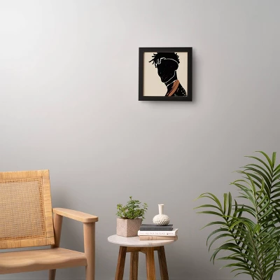 Domonique Brown Black Hair No. 2 Framed Wall Art Black - Deny Designs 4 Domonique Brown Black Hair No. 2 Framed Wall Art Black - Deny Designs - Image 4