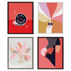 18" X 24" Sylvie Rainbow Girl Framed Canvas Wall Art By Dominique Vari White - Kate And Laurel -Northlight Store GUEST 0b6f339d 763f 486f 9afa a68afe166d88