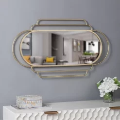 Gemma Mid-Century Modern Metal Wall Mirror Gold - StyleCraft -Northlight Store GUEST 0c9deb88 d719 4b27 9cd5 7d05ef64c52a