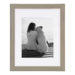 11" X 14" Kieva Floated Wall Frame Gray - Kate & Laurel All Things Decor