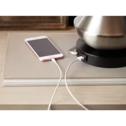 360 Lighting Simon Modern Table Lamps 25 1/2" High Set Of 2 Brushed Nickel With USB Charging Port White Fabric Drum Shade For Bedroom Living Room Desk -Northlight Store GUEST 0e8058ba 988e 4f58 8953 8c285bebfdfa