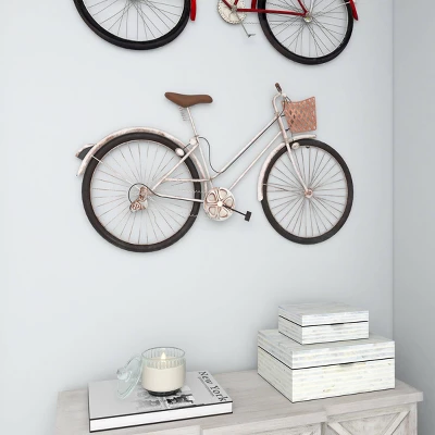 Metal Bike Wall Decor With Seat, Basket And Handles - Olivia & May 10 Metal Bike Wall Decor With Seat, Basket And Handles - Olivia & May - Image 10