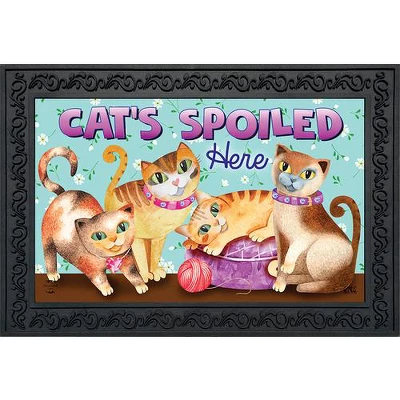 Cats Spoiled Here Humor Doormat Indoor Outdoor 30" X 18" Briarwood Lane 1 Cats Spoiled Here Humor Doormat Indoor Outdoor 30" X 18" Briarwood Lane