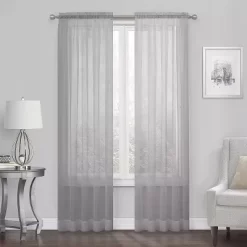 Kate Aurora Essential 1 Piece Silver Gray Sheer Voile Rod Pocket Window Curtain Panel 5 Kate Aurora Essential 1 Piece Silver Gray Sheer Voile Rod Pocket Window Curtain Panel -Northlight Store GUEST 107aac03 9b08 44eb a1bb 86a20fc55347