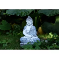 Techko Maid Meditating Resin Buddha Solar Outdoor Garden Statue Decor With Spotlight -Northlight Store GUEST 11009f5c aa13 4aff 99f7 a46a6a2327c2