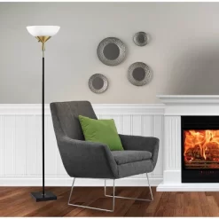 300W Noah Torchiere Black - Adesso -Northlight Store GUEST 11109a17 2efd 438a af7a 47bbb6babb14