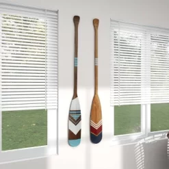 Set Of 2 Wood Paddle Novelty Canoe Oar Wall Decors With Arrow And Stripe Patterns - Olivia & May -Northlight Store GUEST 11ecfe00 bca6 4171 ad03 cfb7869e97bd