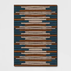 Striped Area Rug Turquoise/Yellow - Threshold™ -Northlight Store GUEST 1285ec14 7240 47e7 bf2e 2ce133f995b4