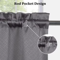Trinity Room Darkening Linen Textured Blackout Cafe Curtains