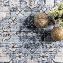 NuLOOM Dania Machine Washable Medallion Area Rug -Northlight Store GUEST 15520ffd 3e44 4f7b 9f61 d21b01b45d6f