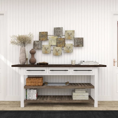 Metal Sunburst Carved Wall Decor Gold - Olivia & May 8 Metal Sunburst Carved Wall Decor Gold - Olivia & May - Image 8