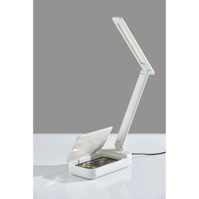 UV-C Sanitizing Table Lamp With Wireless Charging And Smart Switch White (Includes LED Light Bulb) - Adesso 1 UV-C Sanitizing Table Lamp With Wireless Charging And Smart Switch White (Includes LED Light Bulb) - Adesso
