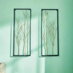 Metal Tree Branch Wall Decor With Black Frame Set Of 2 Gold - Olivia & May -Northlight Store GUEST 16c4920b 624d 464c 9695 dcf9391df969
