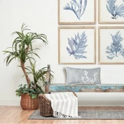 C&F Home 18" X 9" Seafoam Blue Coral Oblong Embellished Throw Pillow -Northlight Store GUEST 1736bcee 53cf 4363 8461 8fe49aea0380