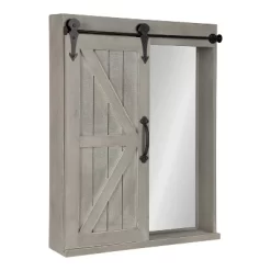 Decorative Wood Wall Storage Cabinet With Vanity Mirror Rustic Gray - Kate & Laurel All Things Decor 10 Decorative Wood Wall Storage Cabinet With Vanity Mirror Rustic Gray - Kate & Laurel All Things Decor -Northlight Store GUEST 17852cea c012 430b 9621 653db457d8ac