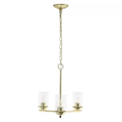 3-Light 15" Classic Contemporary Clear Glass/Metal Hanging Pendant Chandelier - Lalia Home -Northlight Store GUEST 186872ac d9ee 4d87 b686 5f7591ce231c