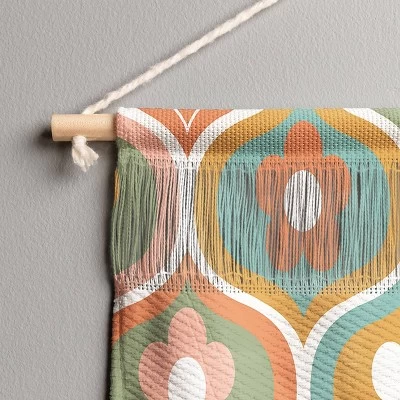 Emanuela Carratoni Vintage Floral Geometric Fiber Wall Hanging - Deny Designs 2 Emanuela Carratoni Vintage Floral Geometric Fiber Wall Hanging - Deny Designs - Image 2