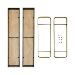 32.3" X 22" 2 Tier Metal And Wood Hanging Bracket Wall Mounted Shelf Gold - Danya B. -Northlight Store GUEST 1b6b534c cada 4675 94a9 06ff74343a47