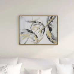 Contemporary Canvas Abstract Framed Wall Art With Gold Frame Gold - CosmoLiving By Cosmopolitan 31 Contemporary Canvas Abstract Framed Wall Art With Gold Frame Gold - CosmoLiving By Cosmopolitan -Northlight Store GUEST 1bc2c702 dff9 4b56 bc54 06e3d3b74a12