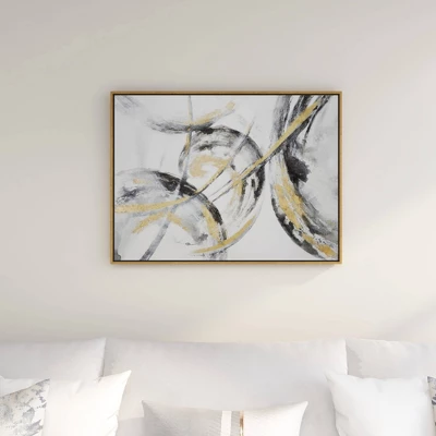 Contemporary Canvas Abstract Framed Wall Art With Gold Frame Gold - CosmoLiving By Cosmopolitan 12 Contemporary Canvas Abstract Framed Wall Art With Gold Frame Gold - CosmoLiving By Cosmopolitan - Image 12