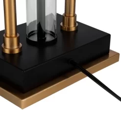 Possini Euro Design Griffin Modern Gooseneck Desk Lamp 31" Tall Gold With USB Charging Port Black Metal Rectangular Shade For Bedroom Living Room Kids -Northlight Store GUEST 1d446e86 5cf2 4b5d 8e66 c8ee5f6f53ec