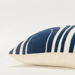 14"x26" Oversized Striped Design Poly Filled Lumbar Throw Pillow Dark Blue - Rizzy Home 7 14"x26" Oversized Striped Design Poly Filled Lumbar Throw Pillow Dark Blue - Rizzy Home -Northlight Store GUEST 1f34e749 a287 41df a851 db88732eaee8