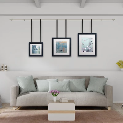 Hastings Home 1" Curtain Rod With Finials - Gray 3 Hastings Home 1" Curtain Rod With Finials - Gray - Image 3