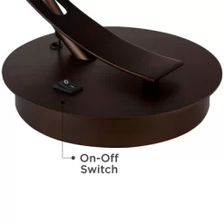 Possini Euro Design Modern Accent Table Lamp With USB Port Filament LED 22.5" High Bronze Metal Glass Dome Shade For Living Room Desk Bedroom -Northlight Store GUEST 20152b2f f63d 45e7 a3ad adf0a918ffc4