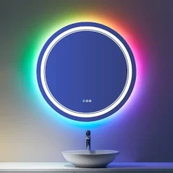 Organnice Anti-Fog Dimmable LED Bathroom Vanity Mirror In RGB Backlit And Front Lighted -Northlight Store GUEST 206443cd d94d 4871 9548 a7c65ef26191